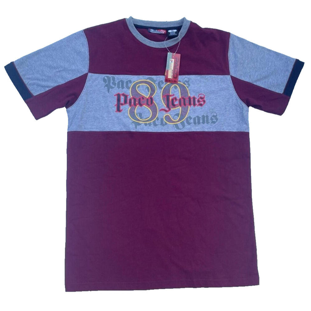 Vintage Paco Jeans Short Sleeve Tee T Shirt Mens S Red Y2K Streetwear 90s NOS